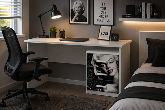 Scrivania con comodino Marilyn Monroe