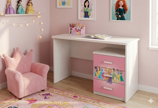 Scrivania con comodino principesse