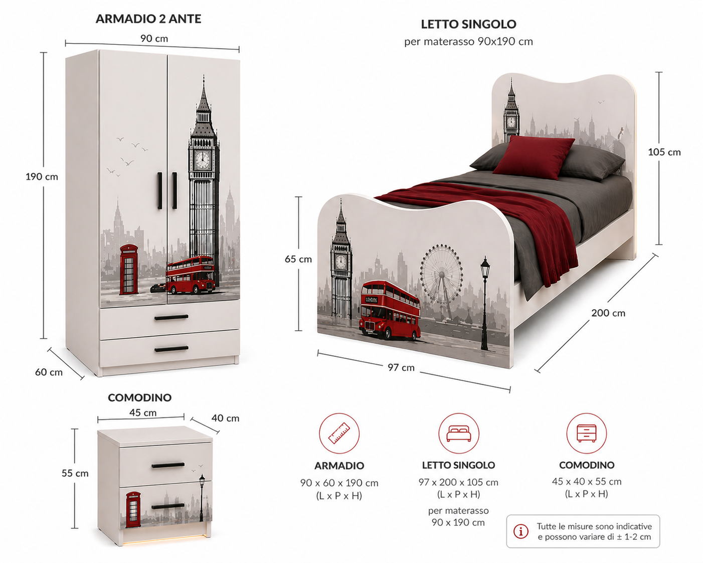 Cameretta Completa Londra