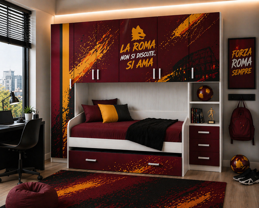 Cameretta a Ponte Urban Icon – Design ROMA Style con 2 reti Letto