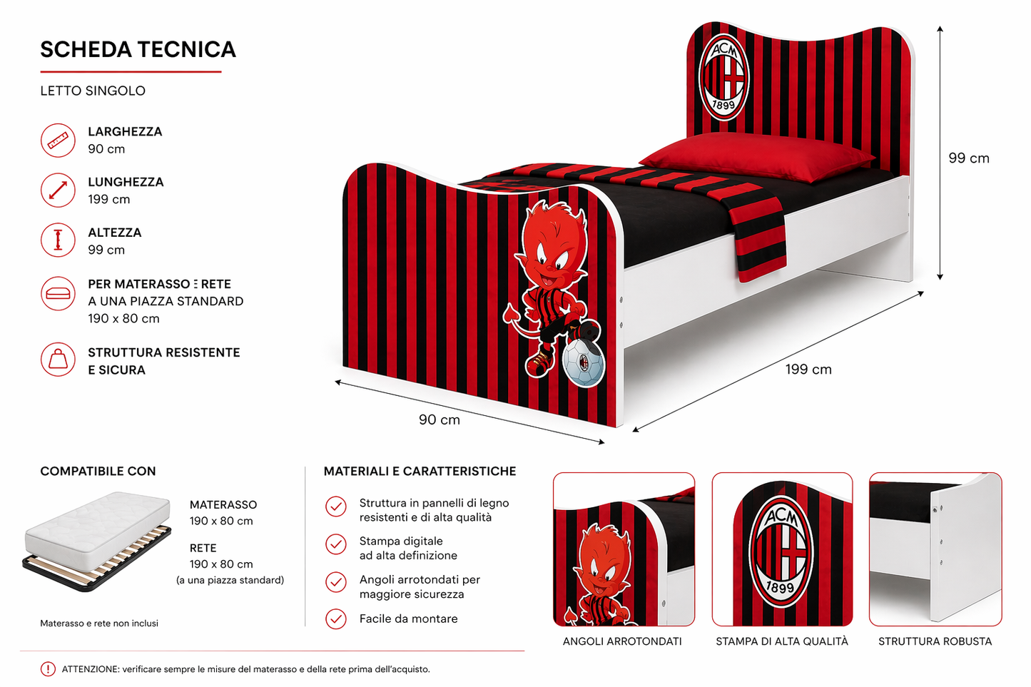 Milan Red Black Devil Room