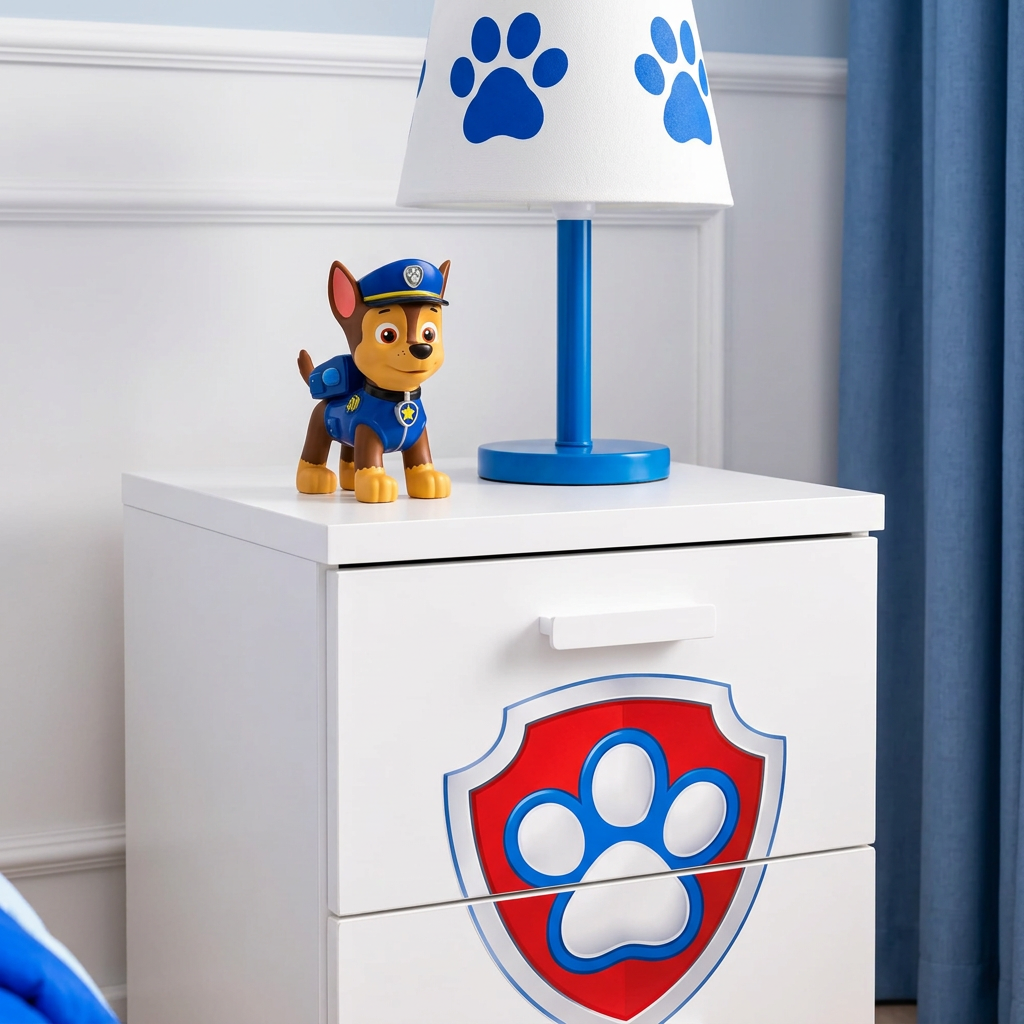 🐾 Cameretta Paw Patrol Completa – Letto Singolo, Armadio 2 Ante e Comodino | Made in Italy
