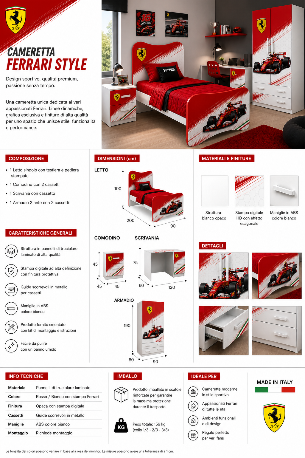 Cameretta Ferrari Room – Cameretta Formula One Premium