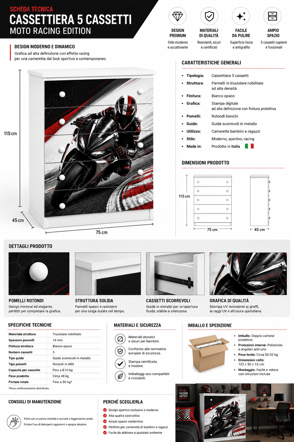 Cassettiera Moto