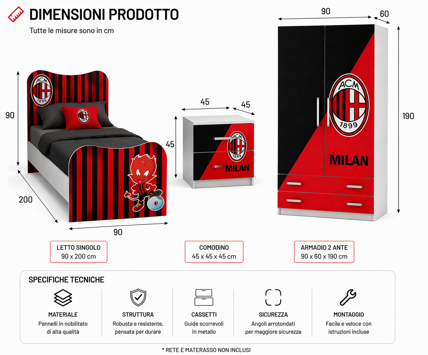 Cameretta "Milan"