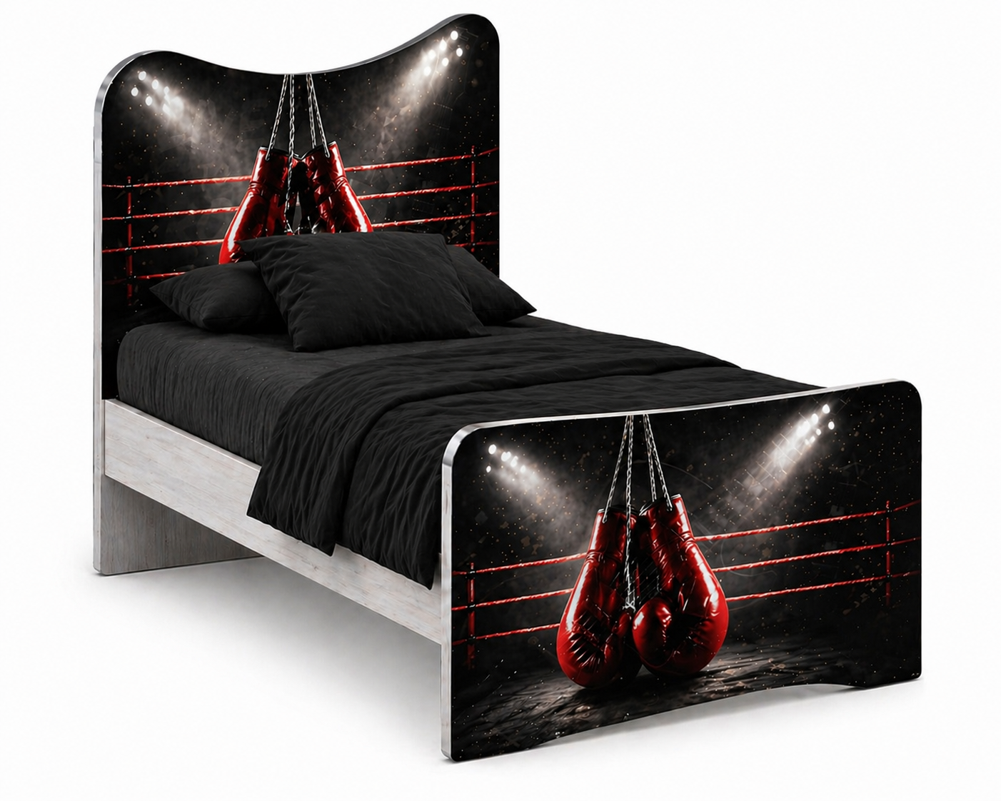 Boxing Legend Bed – Letto Singolo Boxe Premium in Legno 200x90