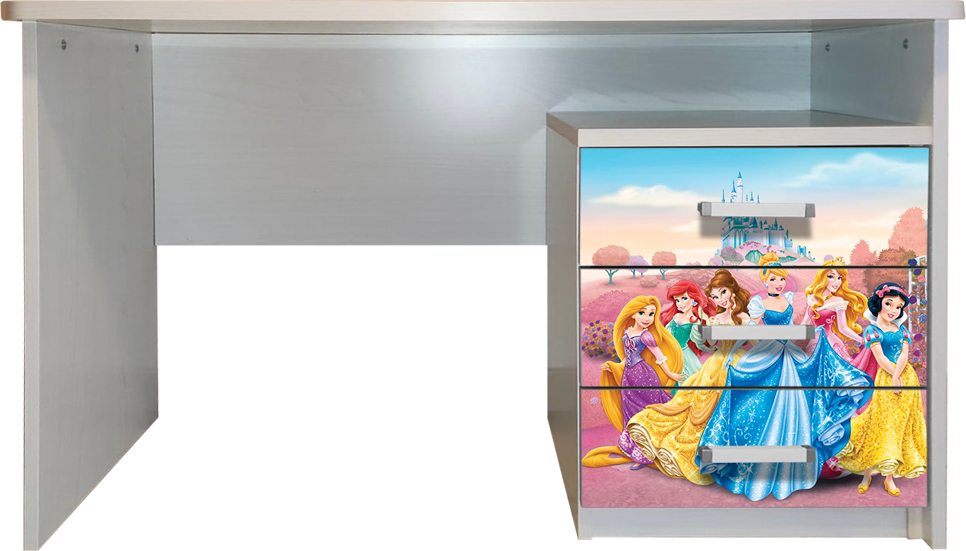 Scrivania con comodino Principesse