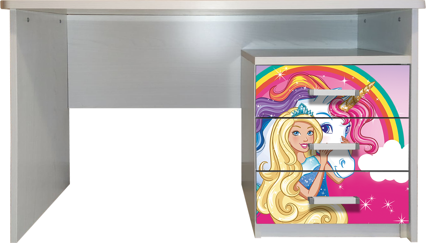 Scrivana con comodino Barbie