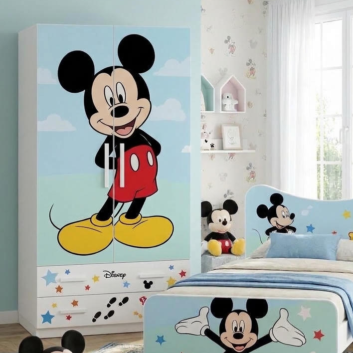 Cameretta Topolino – Letto, Armadio e Comodino