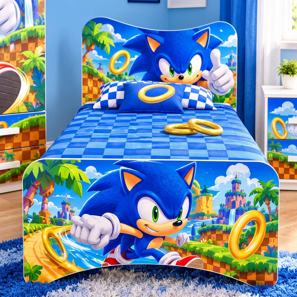 Cameretta Sonic – Letto, Armadio e Comodino