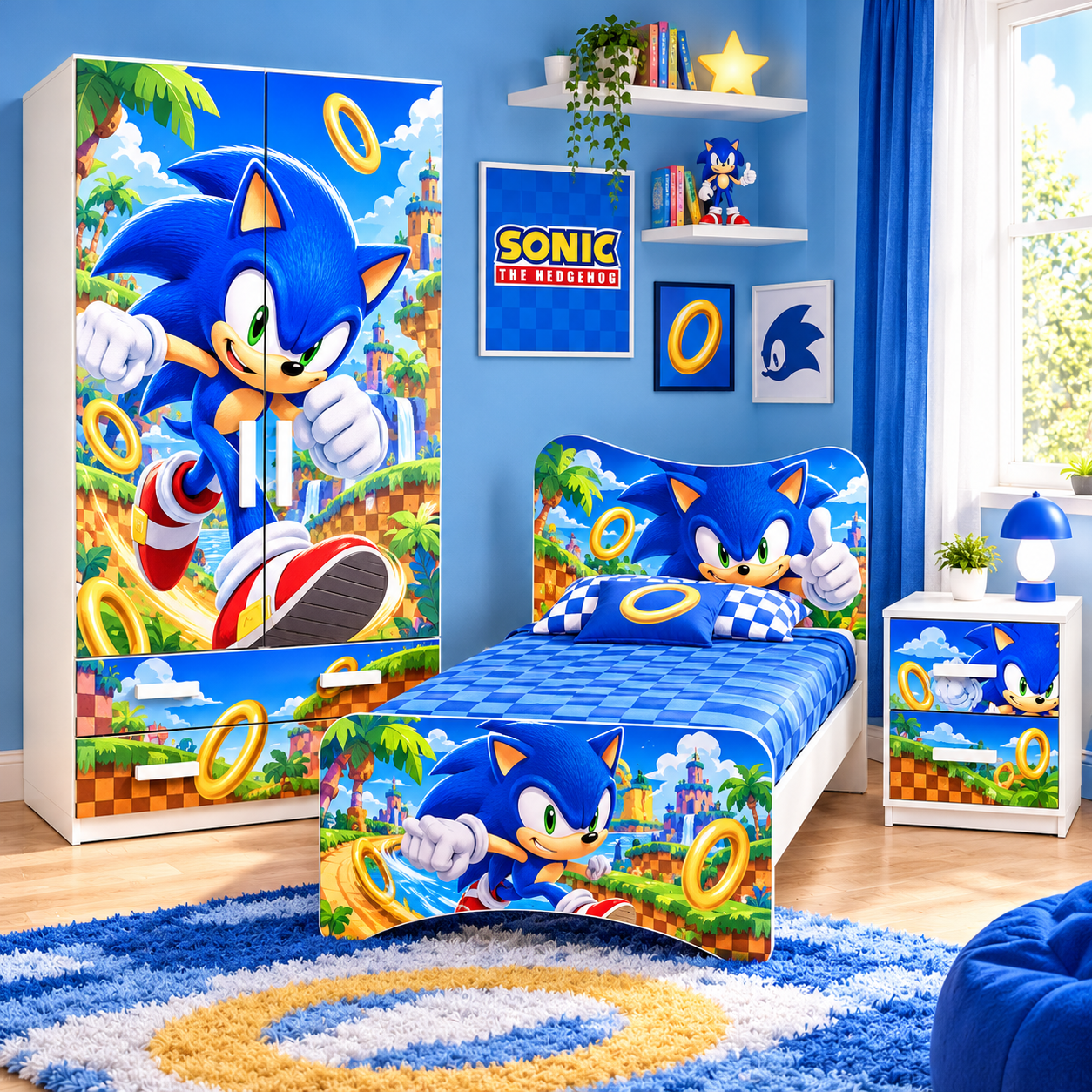 Cameretta Sonic – Letto, Armadio e Comodino