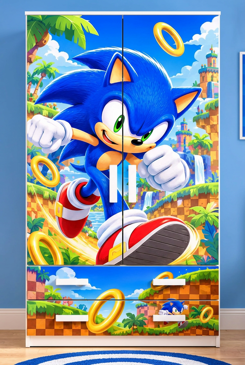 Cameretta Sonic – Letto, Armadio e Comodino