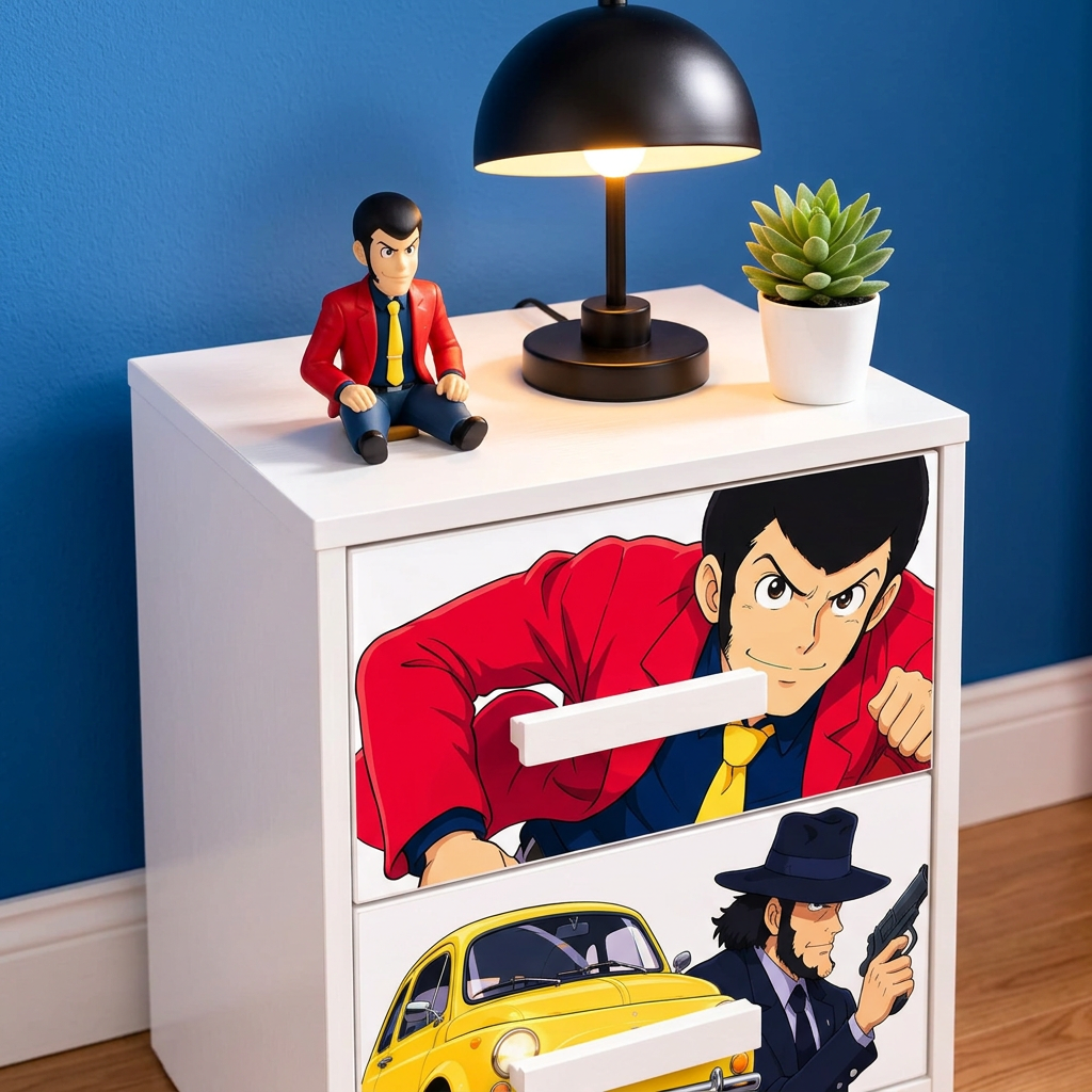 Cameretta Lupin  – Letto, Armadio e Comodino
