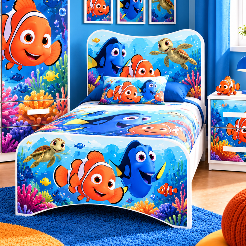 Cameretta Nemo – Letto, Armadio e Comodino