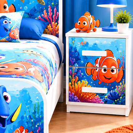 Cameretta Nemo – Letto, Armadio e Comodino