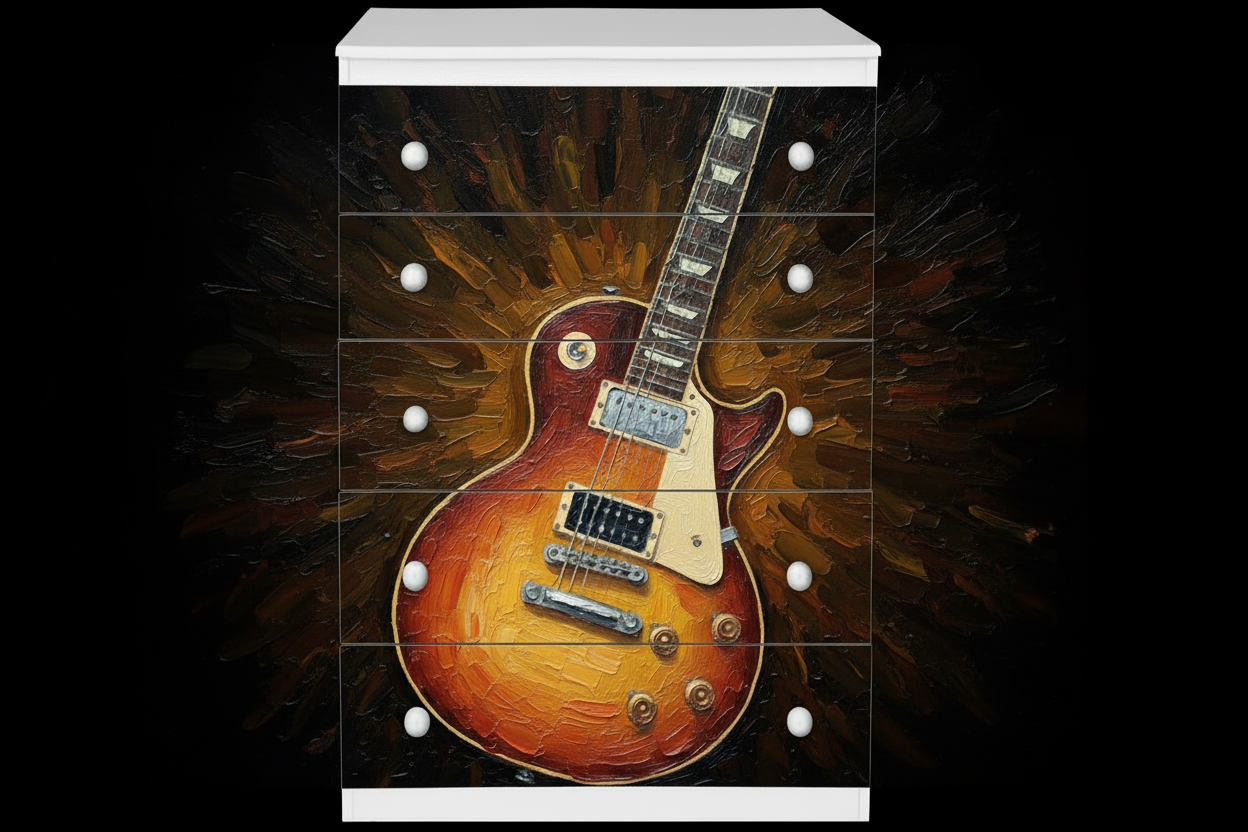 Cassettiera chitarra gibson