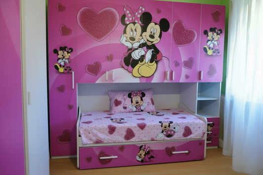 Cameretta Ponte Minnie Topolino "Fucsia'