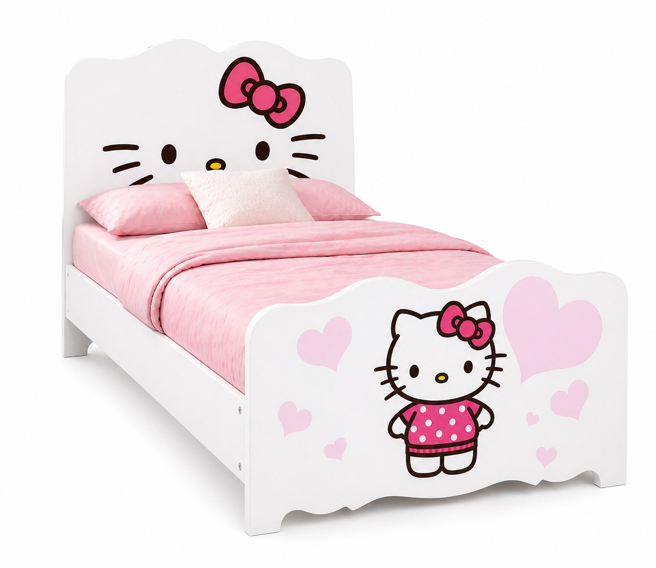 Letto Singolo Kitty Sweet Pink – Letto Bambina Rosa 200x90 Stile Glamour