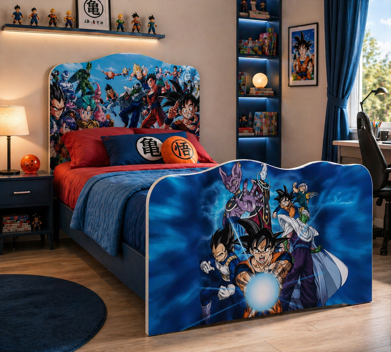 Letto Singolo Saiyan Power – Letto Anime Fighter per Cameretta Ragazzo 200x90