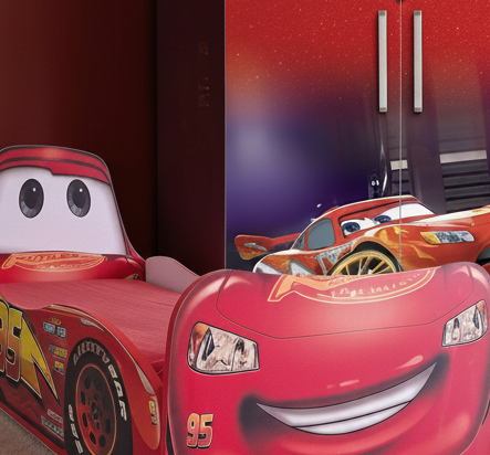 🚗 Cameretta Cars Racing Adventure – Set Letto + Armadio + Comodino
