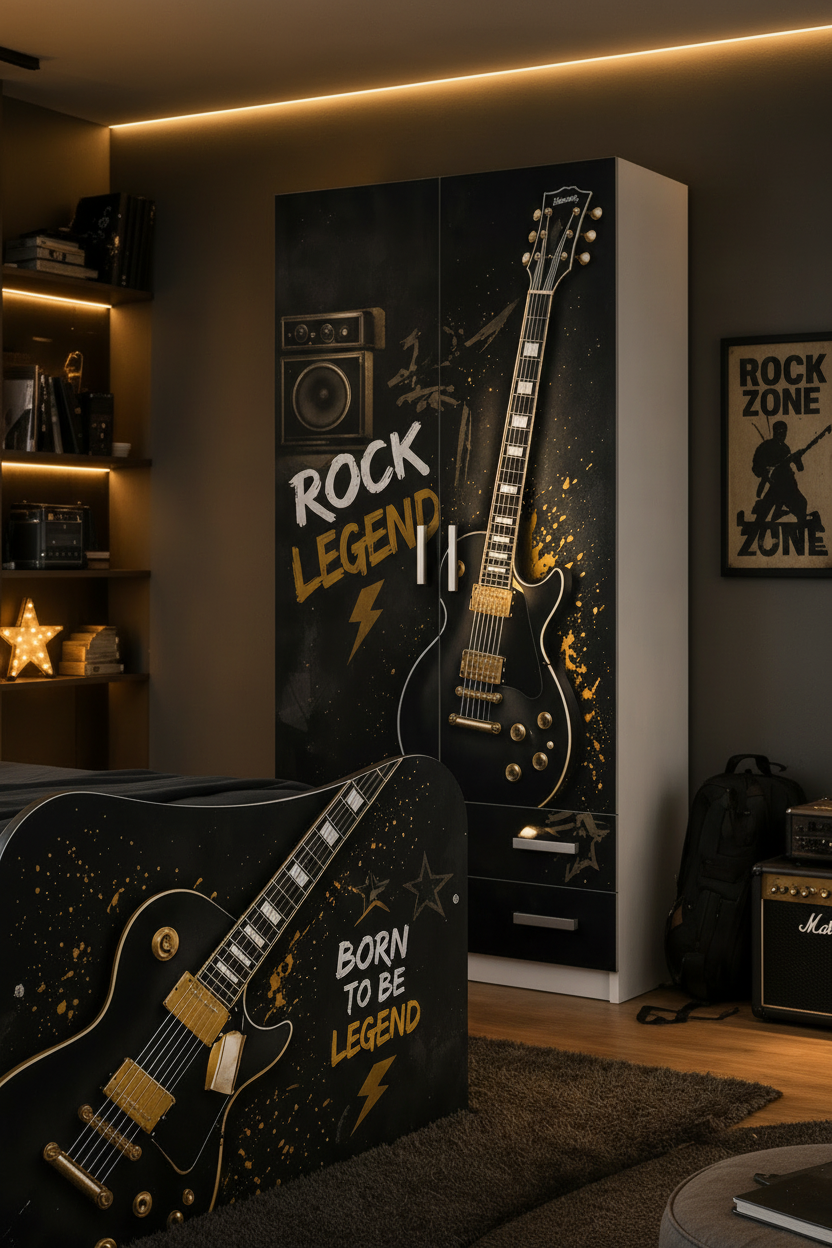 Rock Legend Room – Cameretta Completa Tema Chitarra