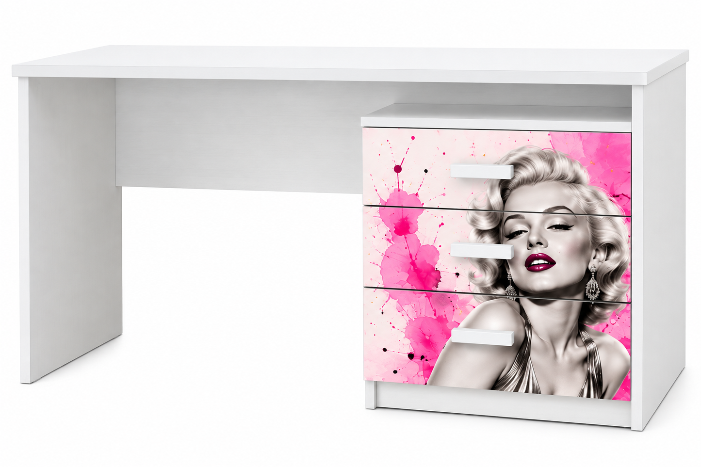 Scrivania Marilyn Glam con Cassettiera 3 Cassetti