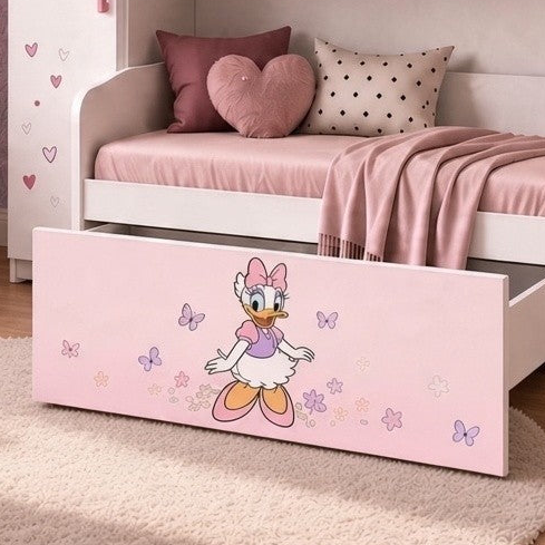Cameretta a Ponte Paperina con Letto Estraibile – Rosa e Lilla
