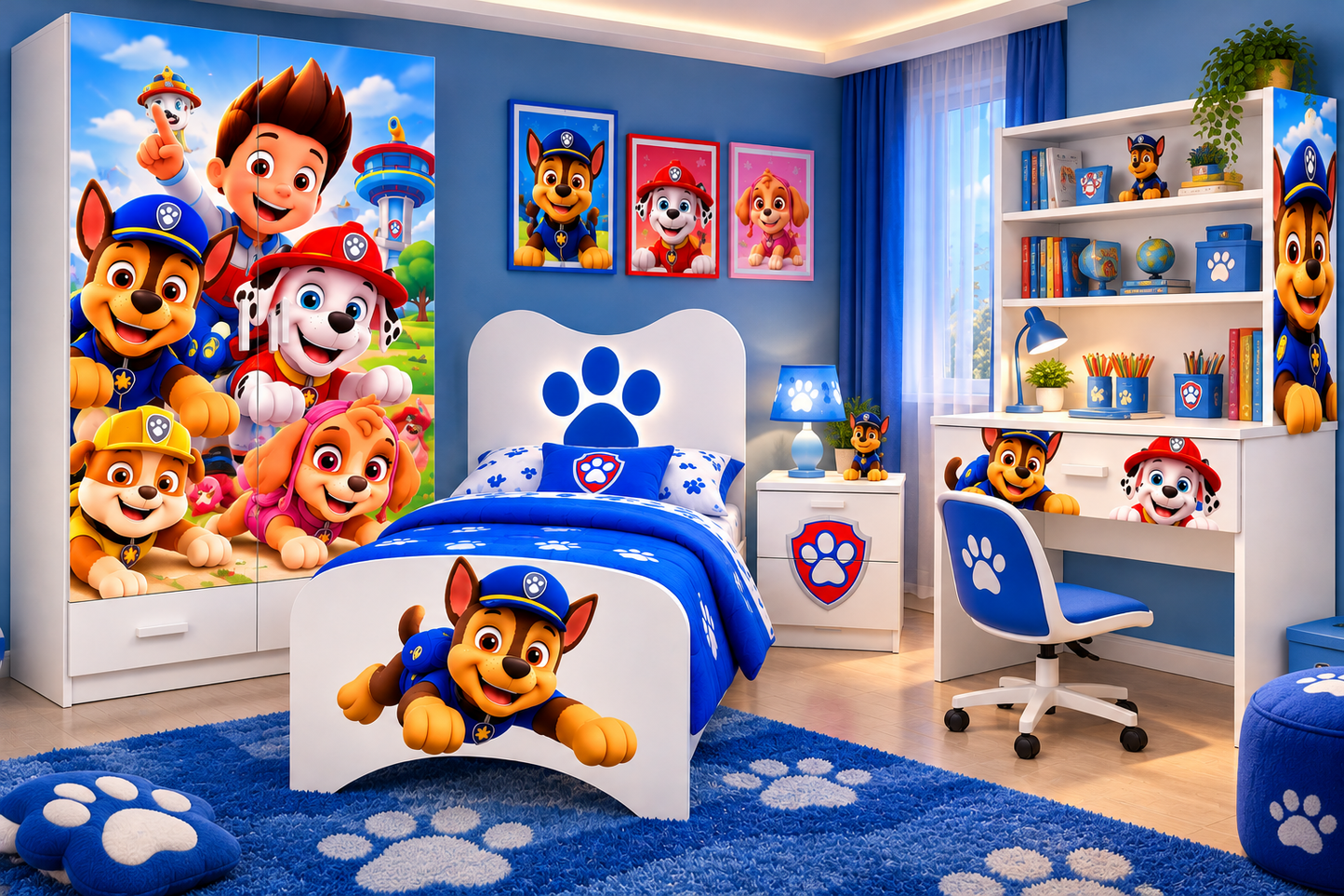 Paw Patrol, Scrivania con Libreria