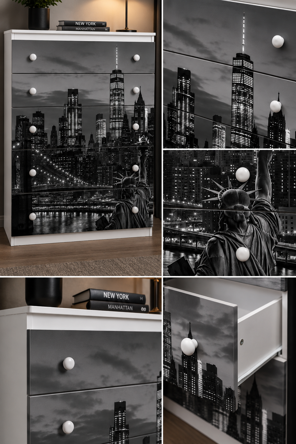 Cassettiera New York Urban Style – Design Moderno Skyline Manhattan
