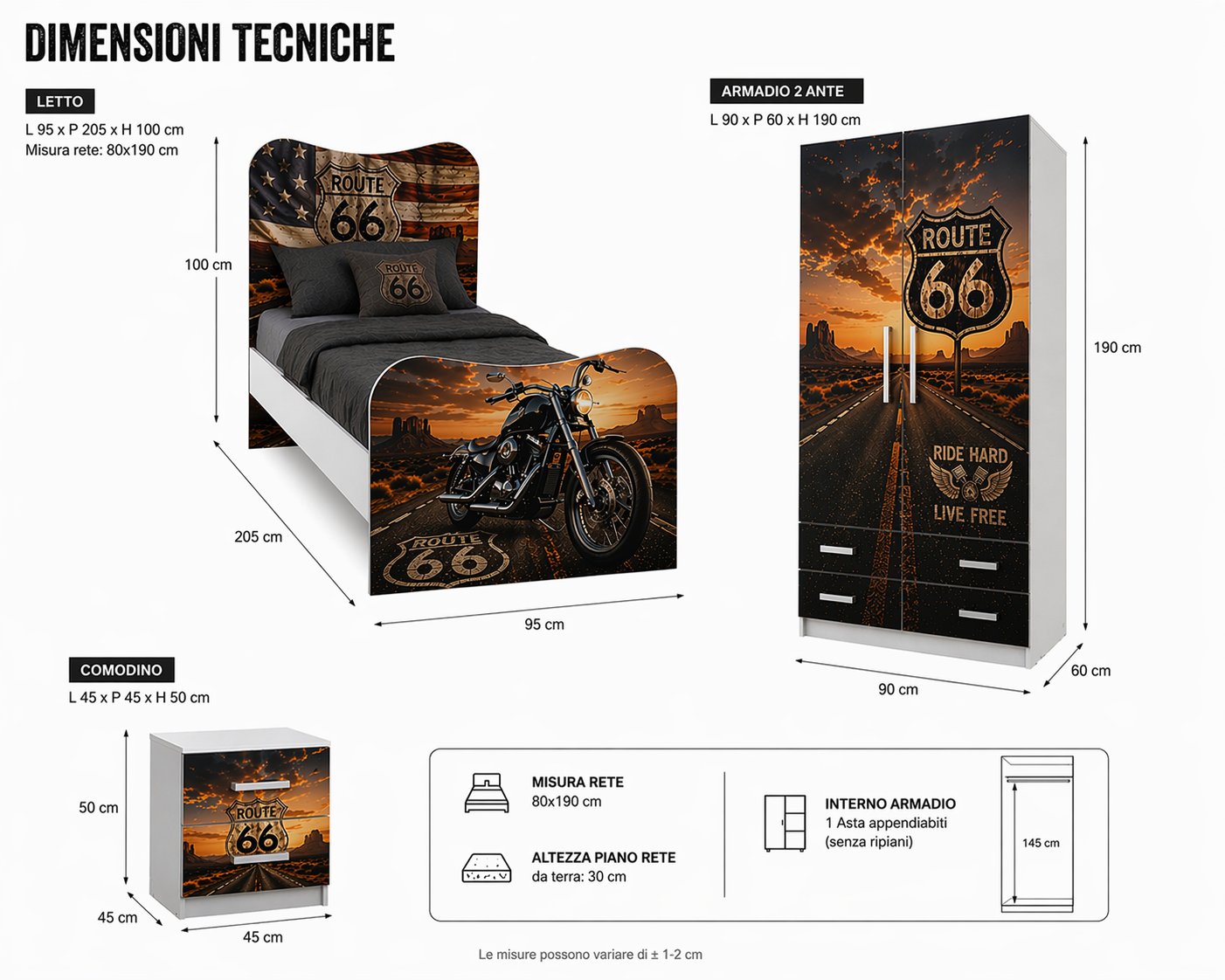 Cameretta:Route 66 Moto Room