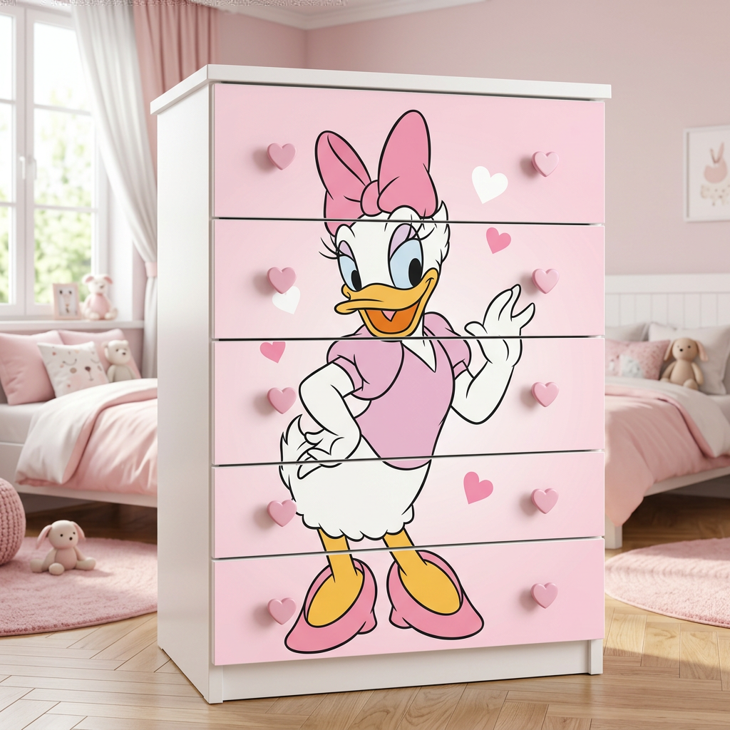 Cassettiera Paperina Rosa