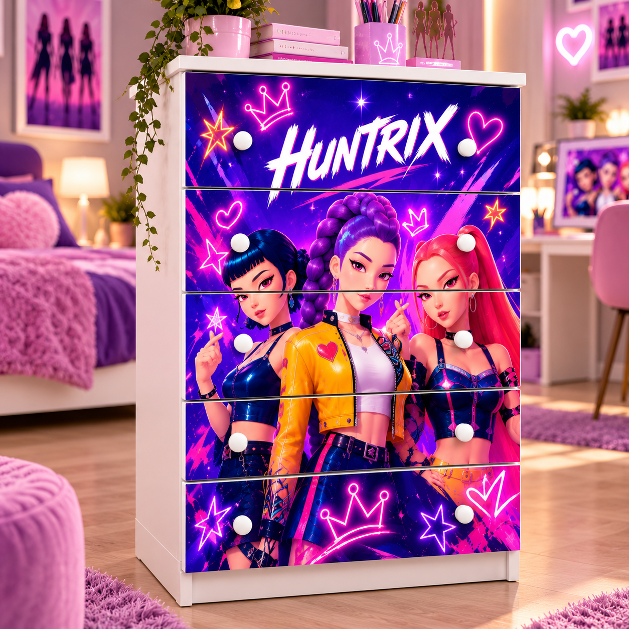 Cassettiera 5 Cassetti Huntrix K-Pop