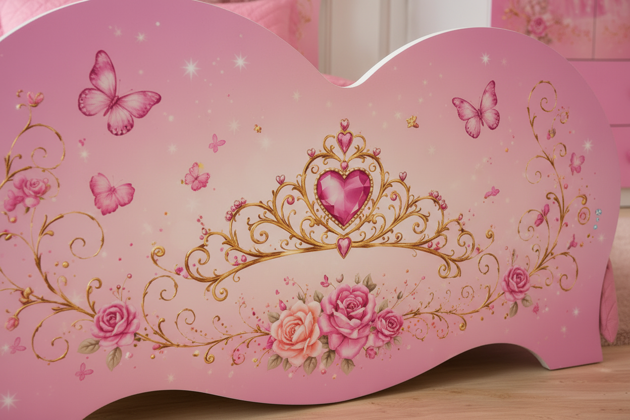 🛍️ Princess Dream 120 – Cameretta Completa Bambina con Letto a Cuore
