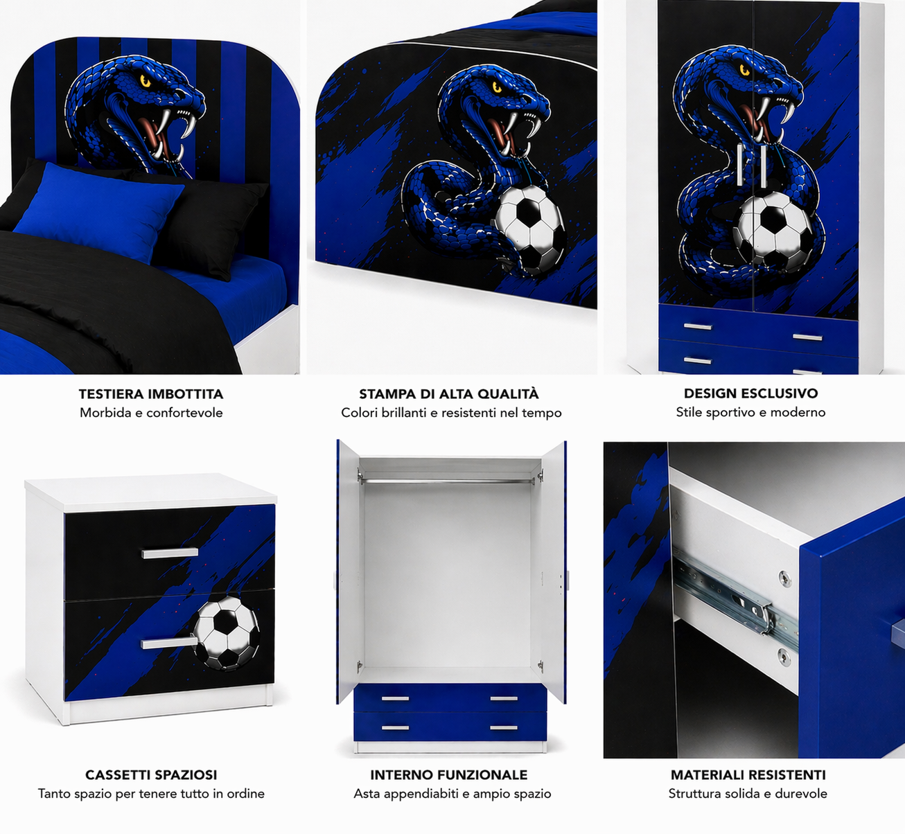 CAMERETTA"NEROAZZURRA"