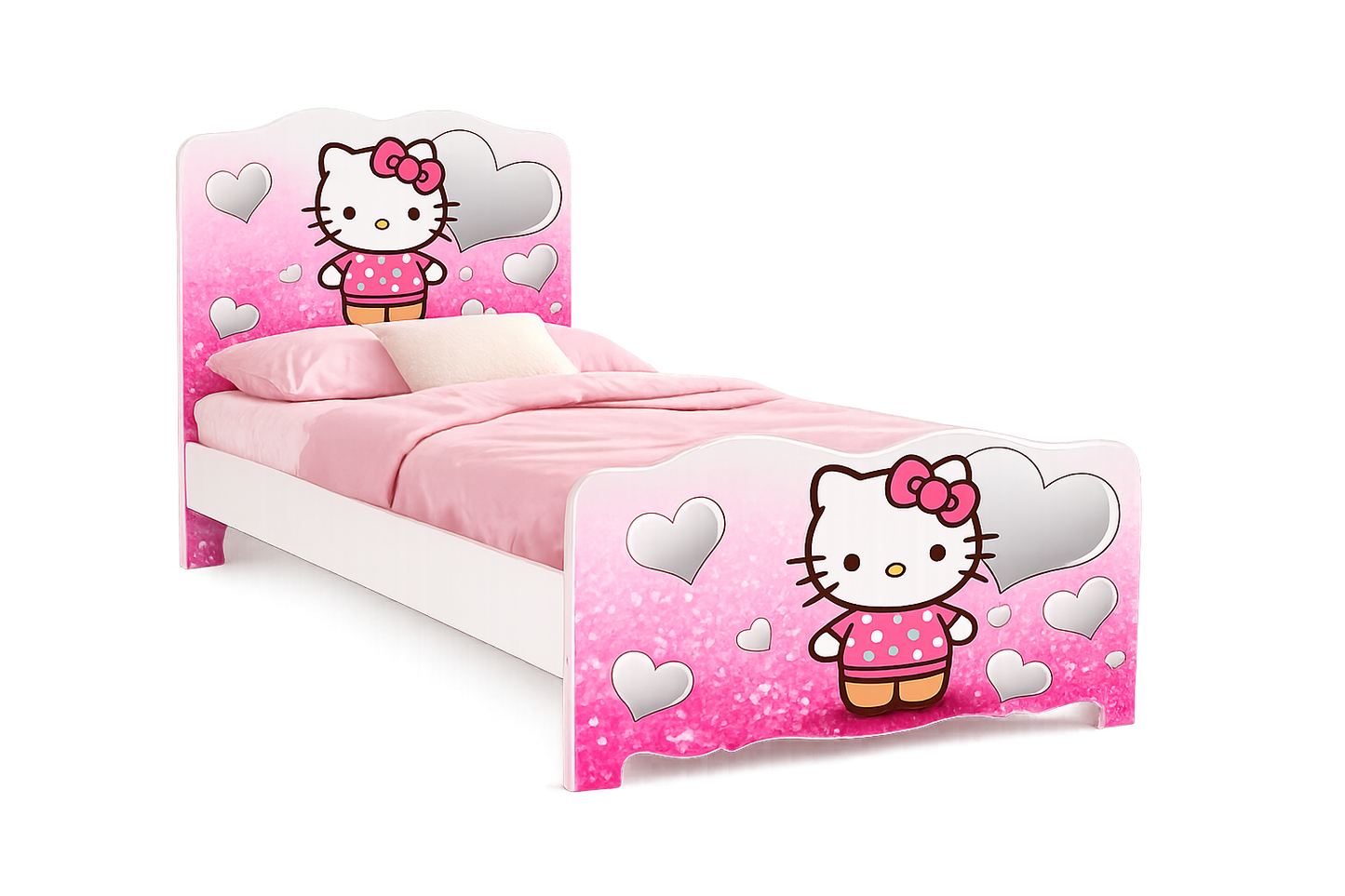Letto Singolo Sweet Kitty Dream – Letto Bambina Rosa Glamour 200x90