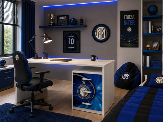 Scrivania con comodino Inter