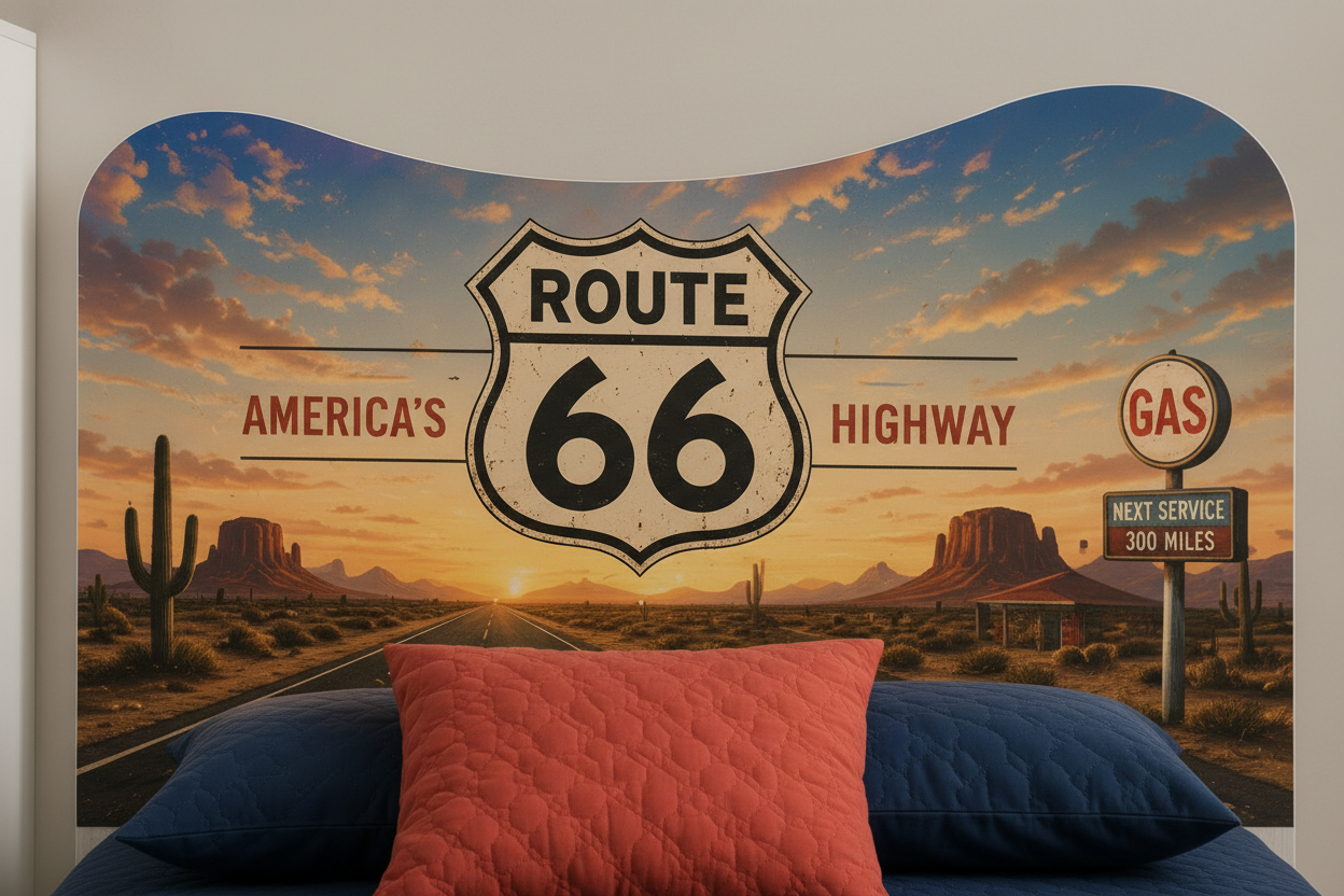 Letto Singolo Route 66 – Letto Design Vintage American Highway Style