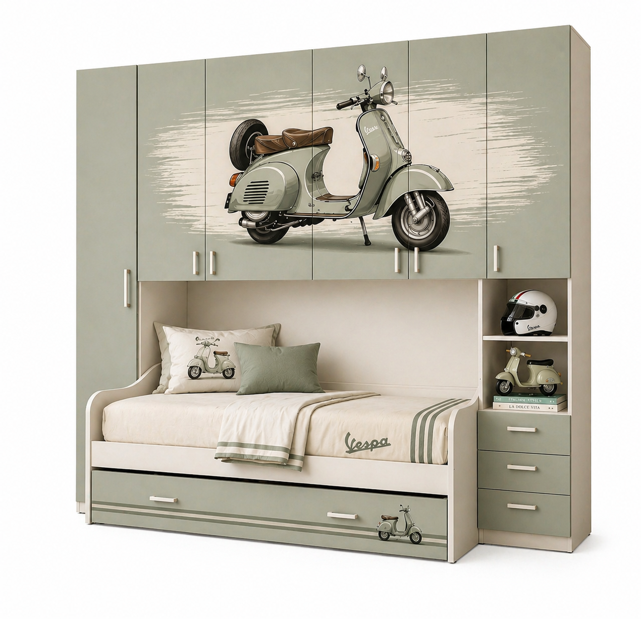 Vespa Heritage Room – Cameretta Ponte Stile Italiano Premium