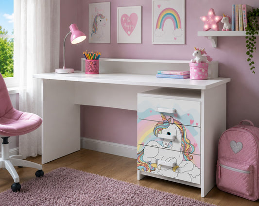 Scrivania con comodino Unicorno