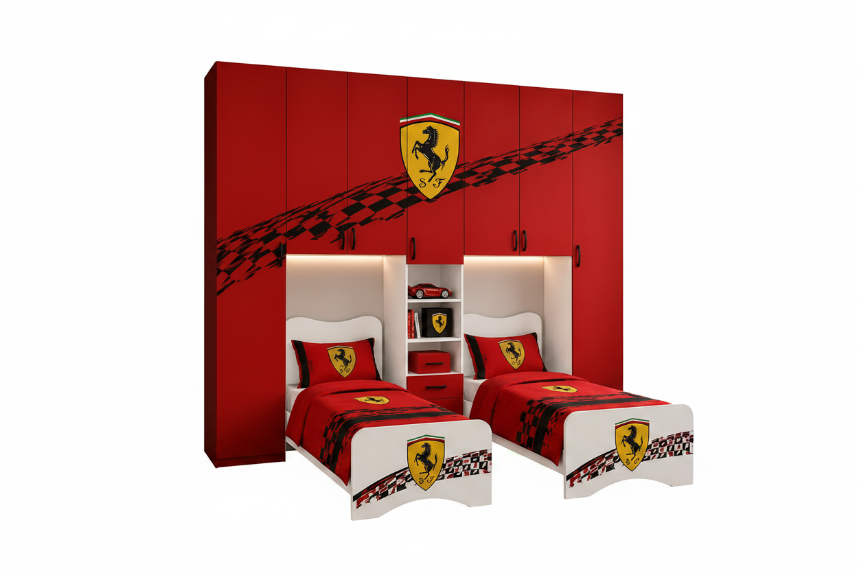 Cameretta a Ponte Racing Luxury – Design Sportivo ed Effetto Showroom