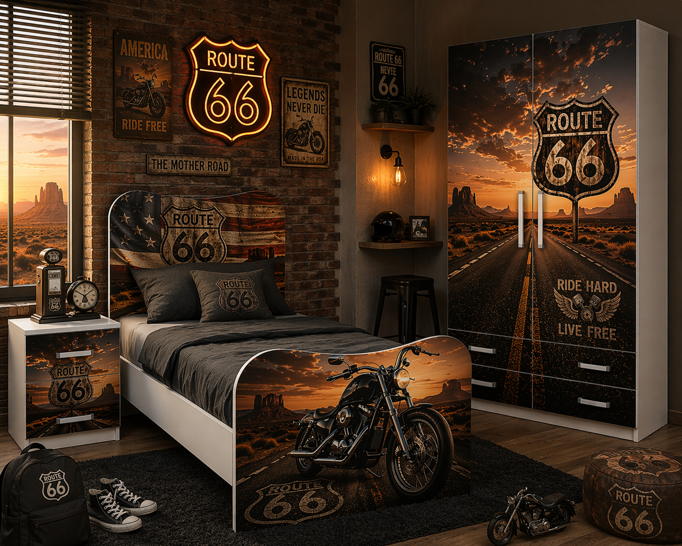 Cameretta:Route 66 Moto Room