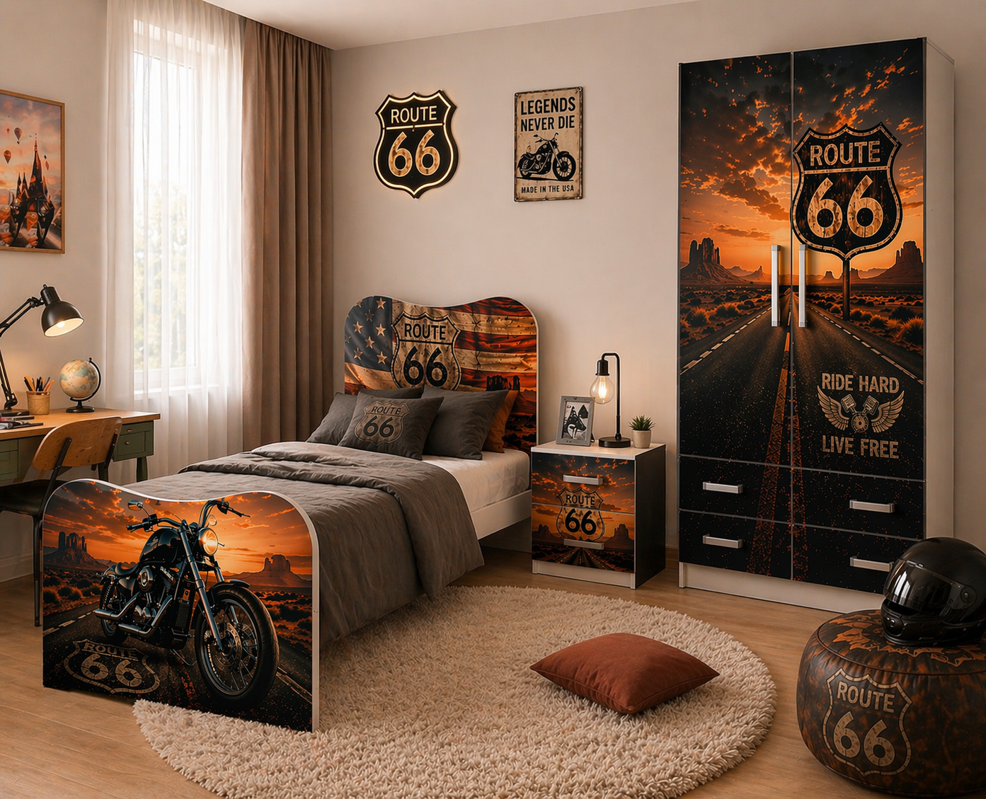 Cameretta:Route 66 Moto Room
