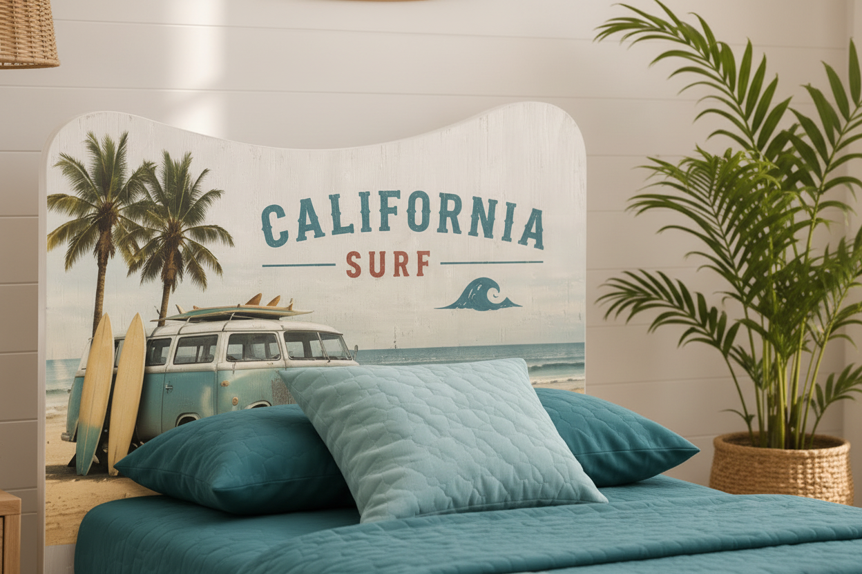 Letto Singolo California Surf – Letto Design Tema Mare e Spiaggia Stile Beach House