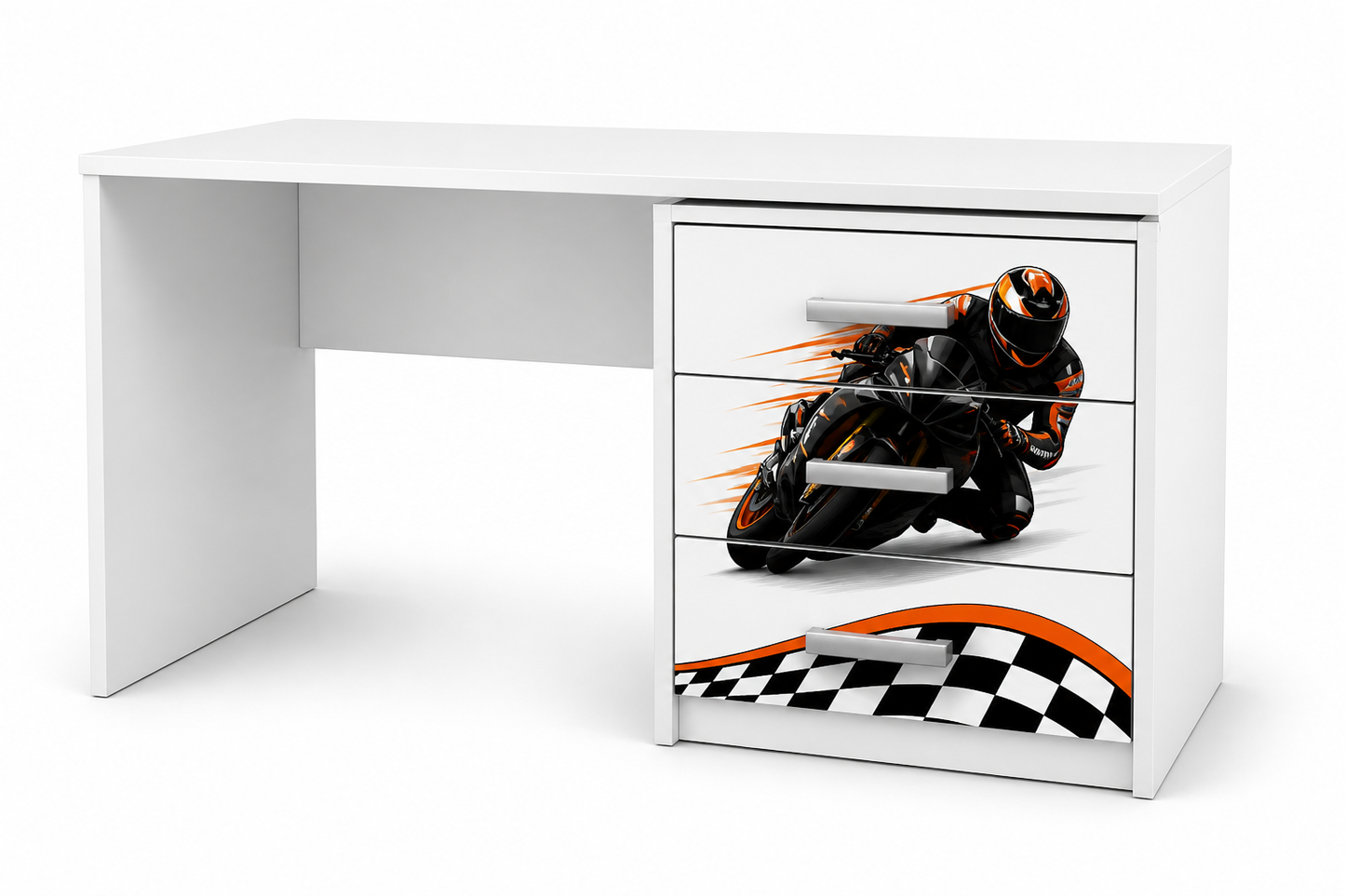 Scrivania con comodino moto
