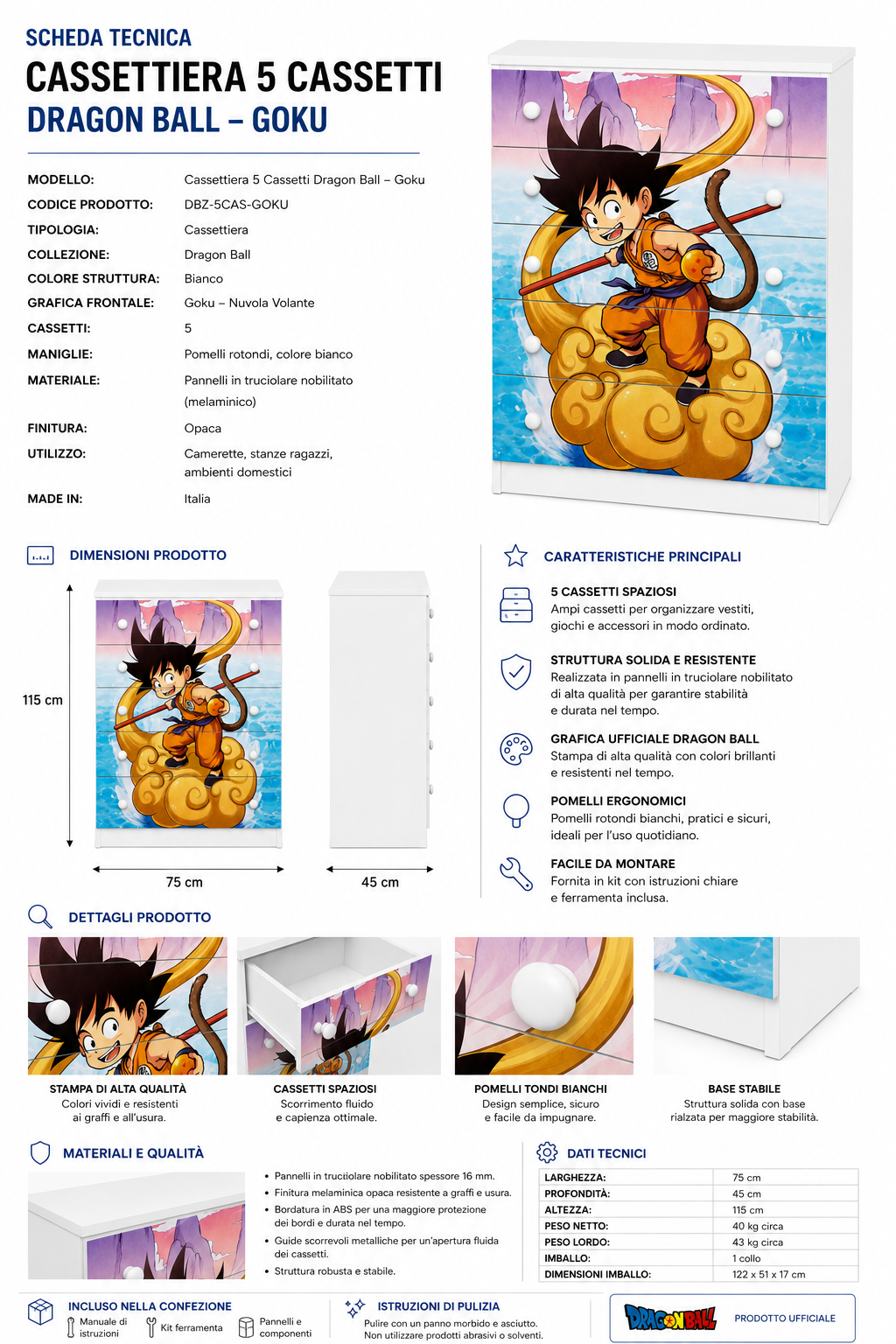 Cassettiera Dragon Ball