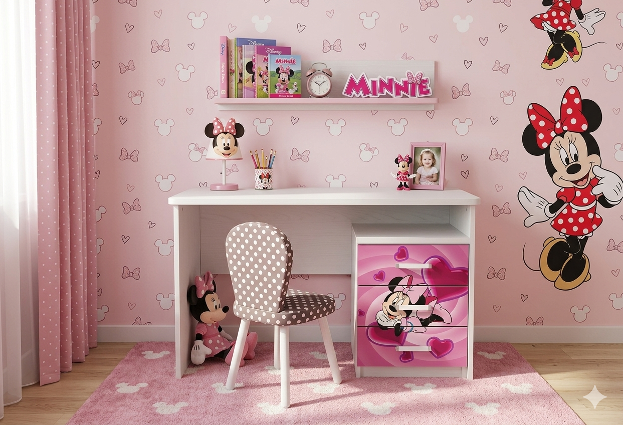 Scrivania con comodino Minnie