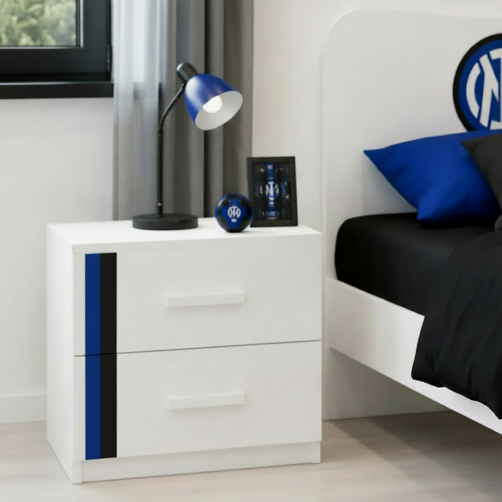Cameretta Inter White Edition – Design Moderno Nerazzurro
