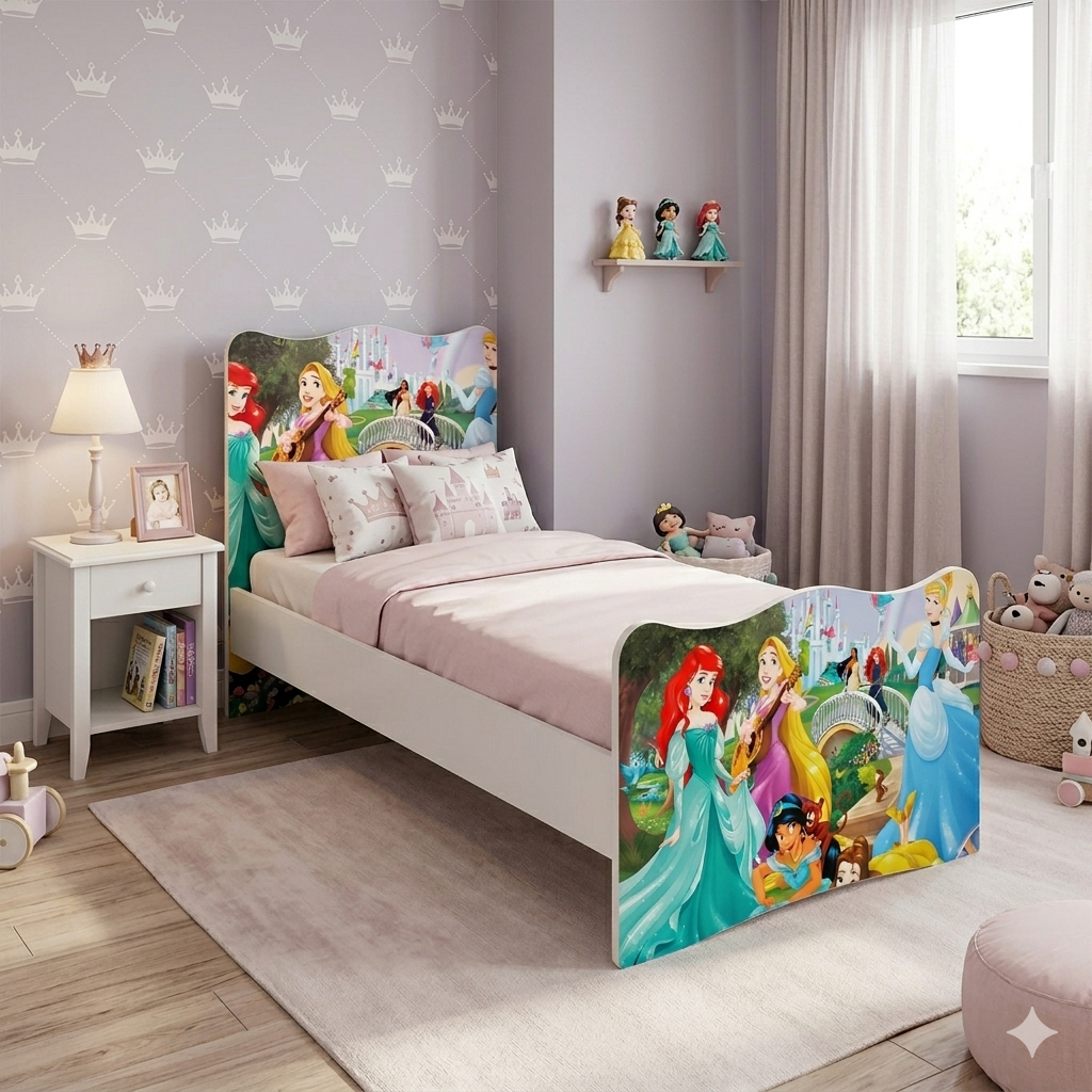 Letto Singolo Princess Dream Castle – Letto Bambina Tema Principesse Luxury