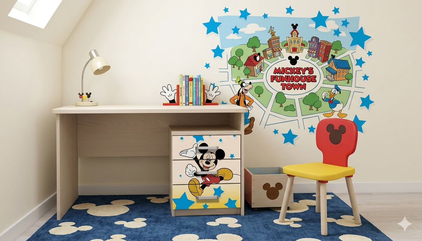 Scrivania con comodino Topolino