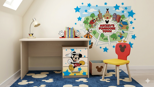 Scrivania con comodino Topolino